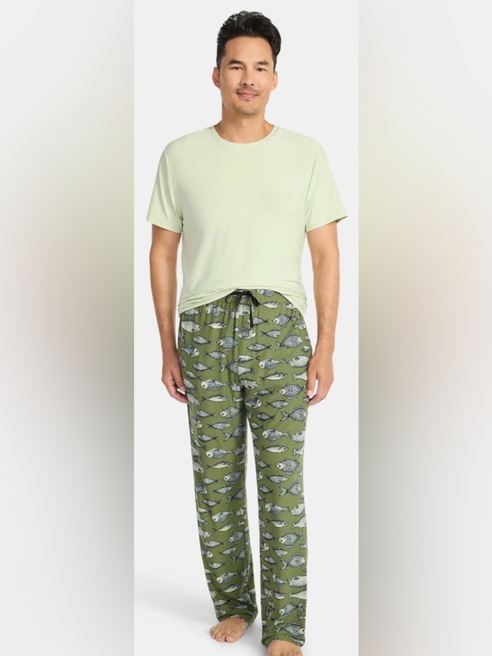 Fox + Badger Men's Short Sleeve Top and Pajama Pants Sleep Set, 2-Piece - Picture 2 of 6